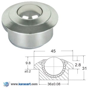 بلبرینگ چشمی با ساچمه حمل کننده، لبه دار، توکار AU22 (SP22) بلبرینگ چشمی با ساچمه حمل کننده، لبه دار، توکار AU22 (SP22)