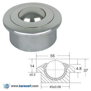 بلبرینگ چشمی با ساچمه حمل کننده، لبه دار، توکار AU30 (SP30) بلبرینگ چشمی با ساچمه حمل کننده، لبه دار، توکار AU30 (SP30)