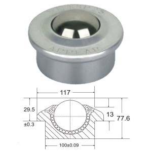 بلبرینگ چشمی با ساچمه حمل کننده، لبه دار، توکار AU60 (SP60) بلبرینگ چشمی با ساچمه حمل کننده، لبه دار، توکار AU60 (SP60)